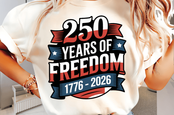 250 Years of Freedom 1776 2026 Patriotic Design Asset