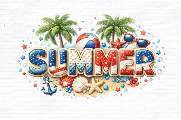 American Summer PNG Clipart: Capture Patriotic Sunshine