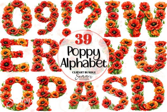 August Poppy Red Floral Alphabet Clipart: A Designer's Guide