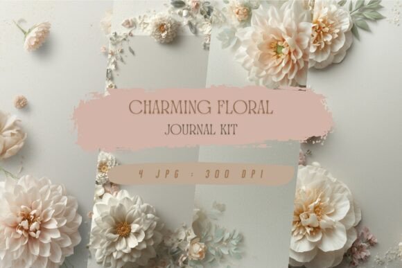 Charming Floral Journal Kit, Wallpaper: A Designer's Digital Garden