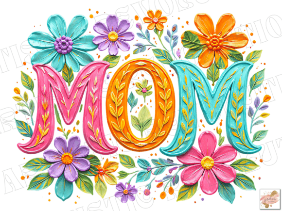 Floral Mom PNG Brushstroke Mom Design: Creative Ideas
