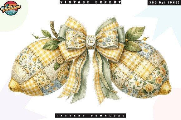 Floral Patchwork Lemon Aesthetic PNG: A Design Deep Dive