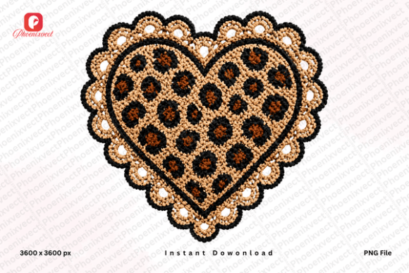 Leopard Crochet Lace Heart PNG: A Designer's Guide