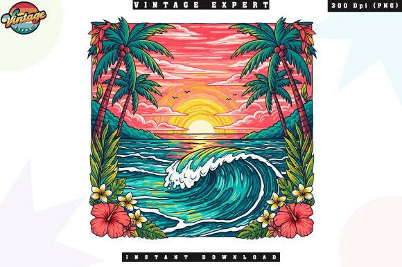 Tropical Summer Sunset Beach Ocean PNG: Capture Coastal Bliss