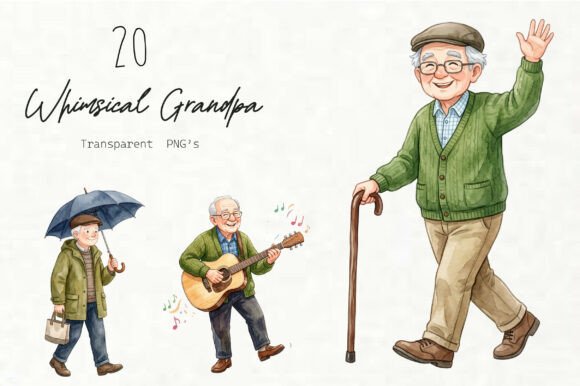 Whimsical Grandpa Clipart: Charming Designs for Your Projects