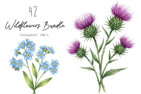 Wildflowers Bundle: Essential Clipart for Modern Design